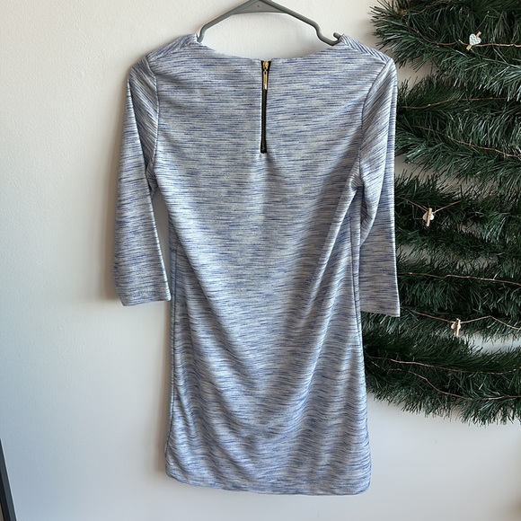 Mid sleeve blue and white dress - size small - Picture 3 of 4